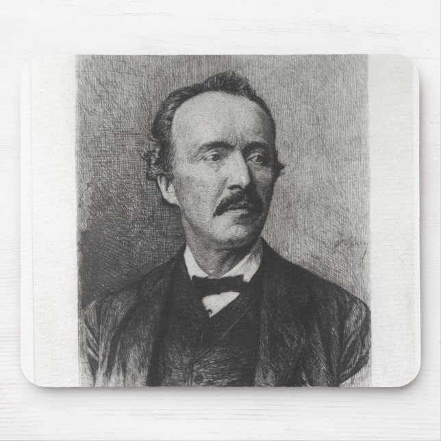 Portrait of Heinrich Schliemann Mouse Pad (Front)