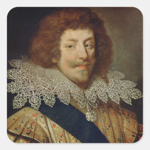 Portrait of Henri  Duke of Montmorency Square Sticker