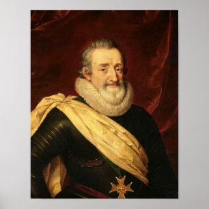 Portrait of Henri IV  King of France Poster