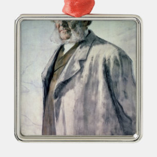 Portrait of Henrik Ibsen, 1895 Metal Ornament