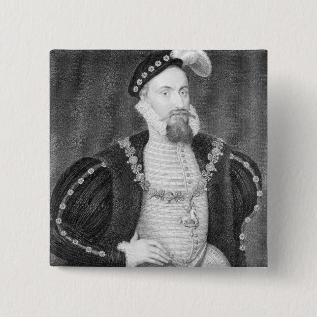Portrait of Henry Grey 15 Cm Square Badge (Front)