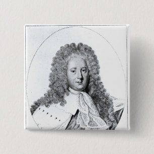 Portrait of Henry St. John 1st Viscount 15 Cm Square Badge
