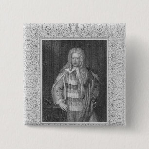 Portrait of Henry St. John Viscount Bolingbroke 15 Cm Square Badge