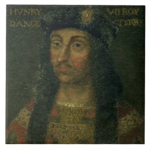 Portrait of Henry VII (1457-1509) (oil on panel) Ceramic Tile