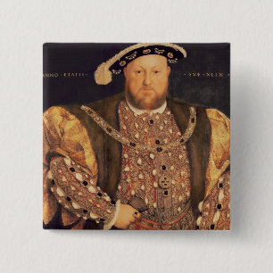 Portrait of Henry VIII aged 49, 1540 15 Cm Square Badge