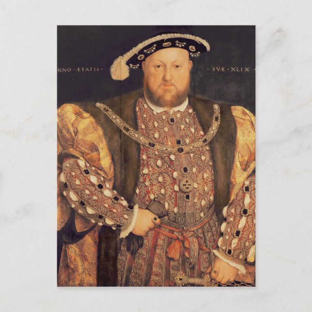Portrait of Henry VIII  aged 49, 1540 Postcard (Front)
