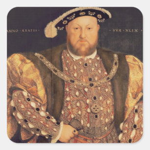 Portrait of Henry VIII  aged 49, 1540 Square Sticker