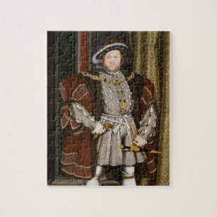 Portrait of Henry VIII by Hans Holbein the Younger Jigsaw Puzzle