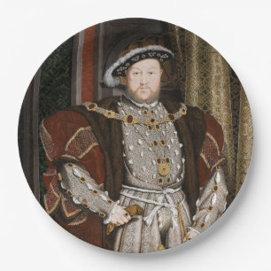 Portrait of Henry VIII (Hans Holbein the Younger) Paper Plate