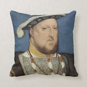 Portrait of Henry VIII of England by Hans Holbein Cushion