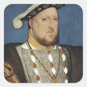 Portrait of Henry VIII of England by Hans Holbein Square Sticker