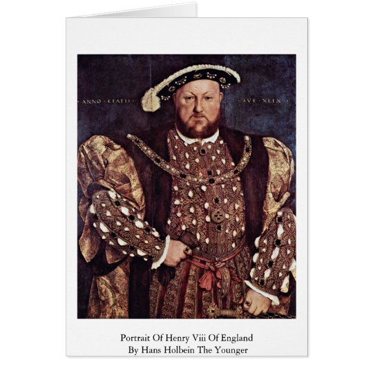 Portrait Of Henry Viii Of England Card