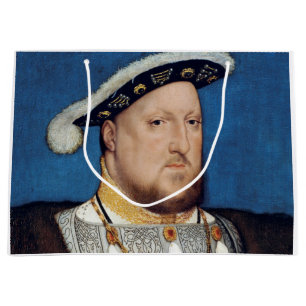 Portrait of Henry VIII of England, Holbein Large Gift Bag