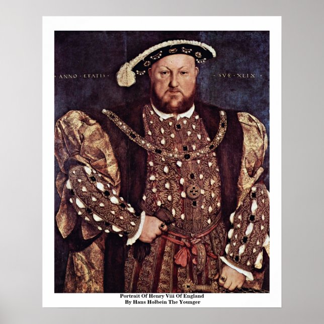 Portrait Of Henry Viii Of England Poster (Front)