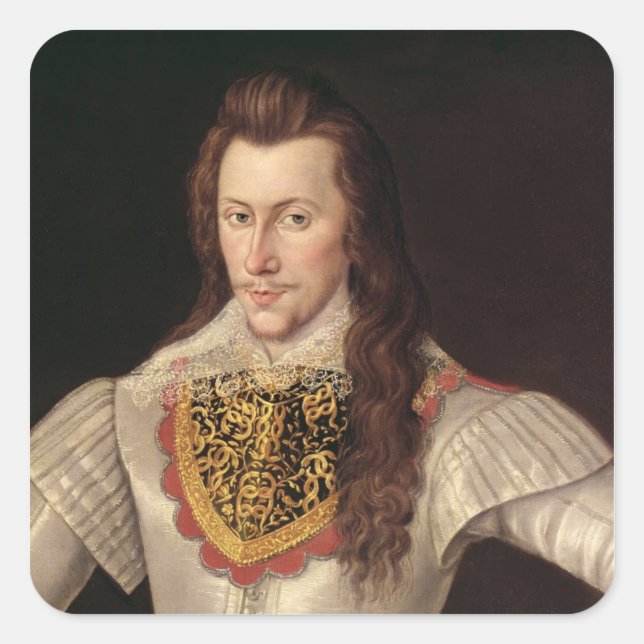 Portrait of Henry Wriothesley  3rd Earl Square Sticker (Front)