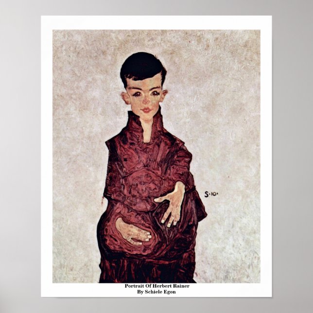 Portrait Of Herbert Rainer By Schiele Egon Poster (Front)