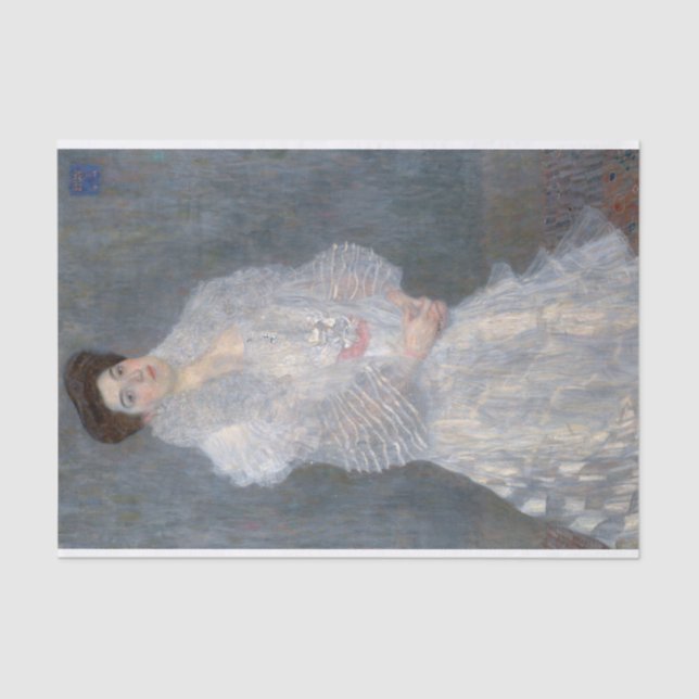 Portrait of Hermine Gallia by Gustav Klimt Tissue Paper (Front)