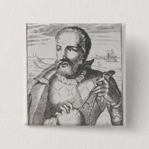 Portrait of Hernando de Magallanes 15 Cm Square Badge