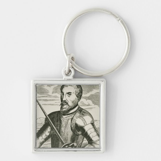 Portrait of Hernando de Soto Key Ring (Front)