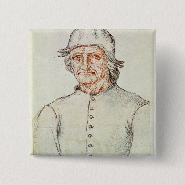 Portrait of Hieronymus Bosch 15 Cm Square Badge (Front)