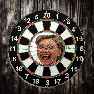 Portrait of Hillary Clinton Political Dart Board