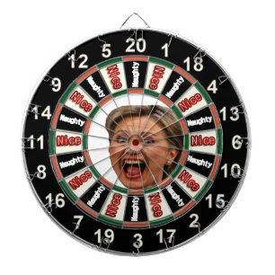 Portrait of Hillary Clinton Political Dart Board