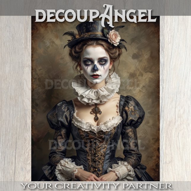 Portrait of Historical Theatre Actress #1Decoupage Tissue Paper (Creator Uploaded)