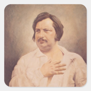 Portrait of Honore de Balzac Square Sticker