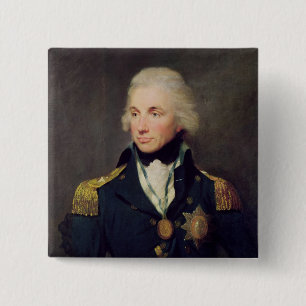 Portrait of Horatio Nelson , Viscount Nelson 15 Cm Square Badge