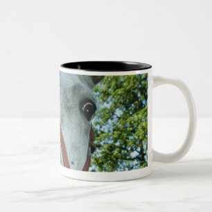 Portrait of Horse Two-Tone Coffee Mug