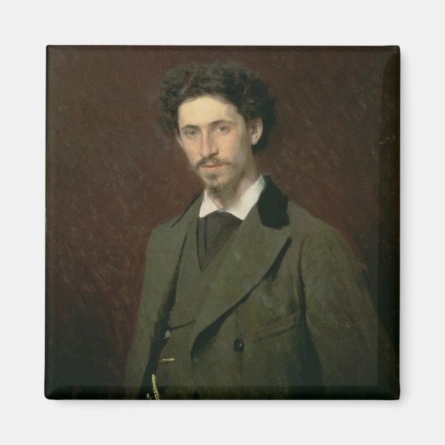 Portrait of Ilya Efimovich Repin, 1876 Magnet (Front)