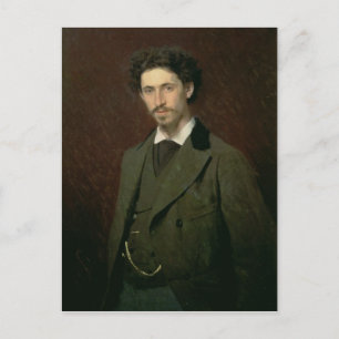 Portrait of Ilya Efimovich Repin, 1876 Postcard
