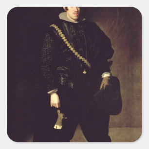 Portrait of Infante Don Carlos c.1626-27 Square Sticker
