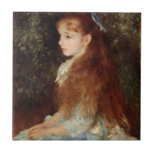 Portrait of Irene - Renoir Impressionist Painting Ceramic Tile