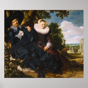 Portrait of Isaac Massa en Beatrix van der Laen Poster