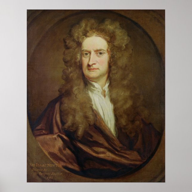 Portrait of Isaac Newton  1702 Poster (Front)