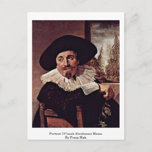 Portrait Of Isaak Abrahamsz Massa By Frans Hals Postcard