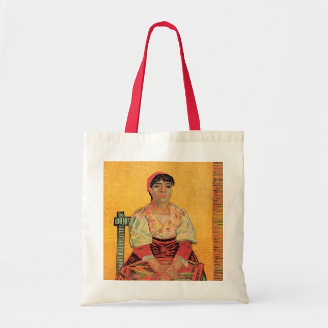 Portrait of Italian Woman by Vincent van Gogh Tote Bag (Front)