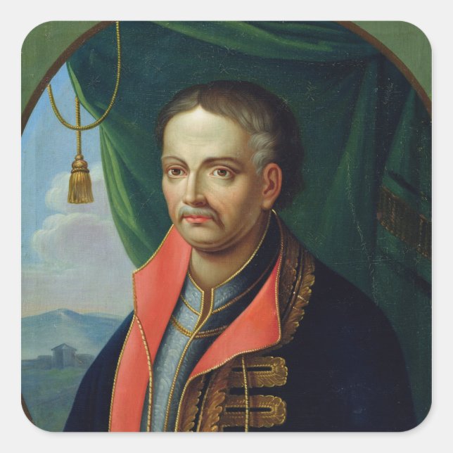 Portrait of Ivan Mazepa Square Sticker (Front)