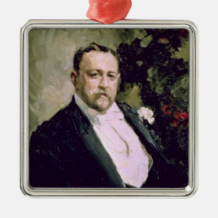 Portrait of Ivan Morosov 1903 Metal Ornament