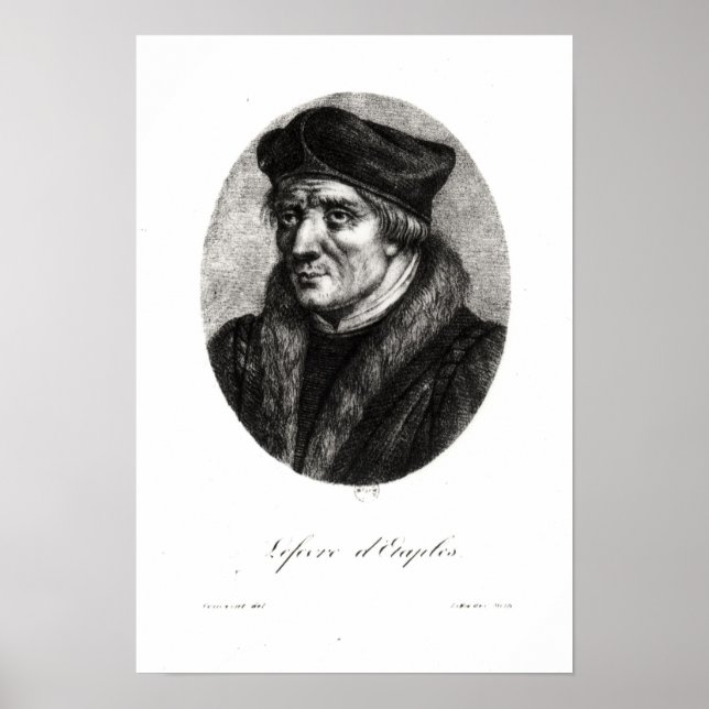 Portrait of Jacques Lefevre d'Etaples Poster (Front)