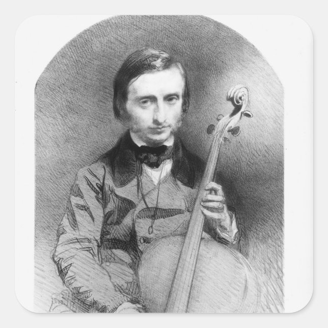 Portrait of Jacques Offenbach  1850 Square Sticker (Front)