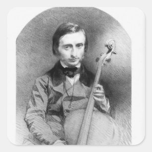 Portrait of Jacques Offenbach 1850 Square Sticker