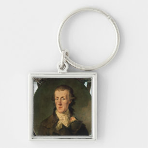 Portrait of Jacques Pierre Brissot Key Ring