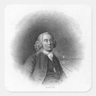 Portrait of James Brindley Square Sticker