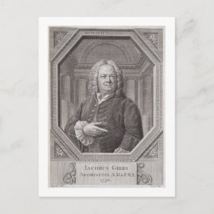 Portrait of James Gibbs (1682-1754) from 'Plans, S Postcard