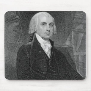 Portrait of James Madison, engraved by William A. Mouse Pad