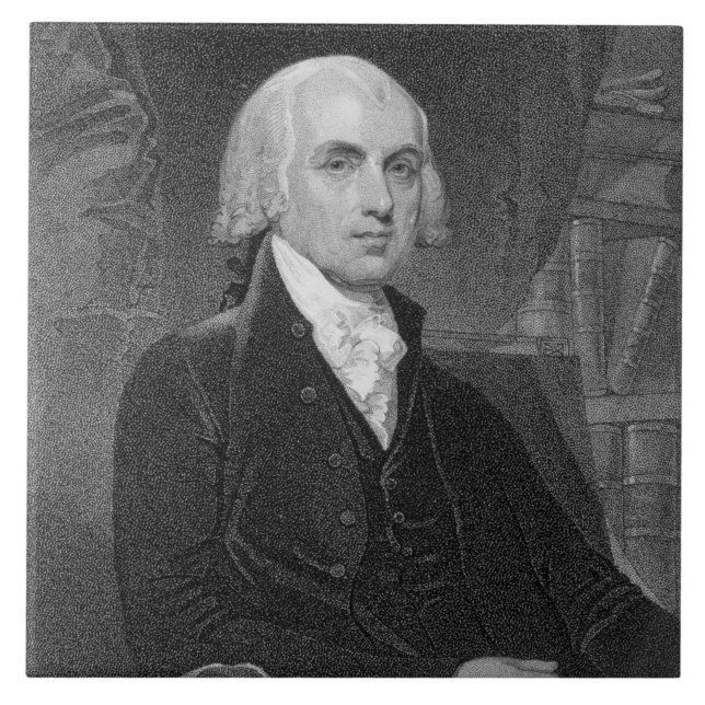Portrait of James Madison, engraved by William A. Tile (Front)