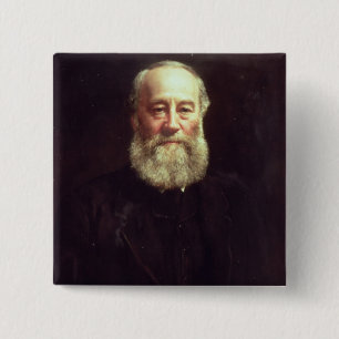 Portrait of James Prescott Joule 15 Cm Square Badge