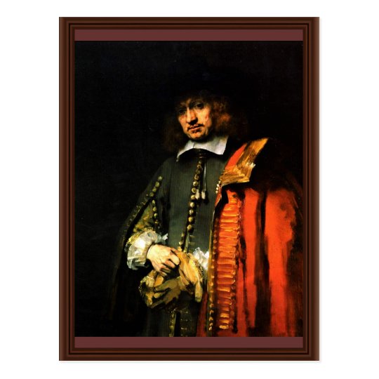 Portrait Of Jan Six By Rembrandt Harmensz. Van Postcard
